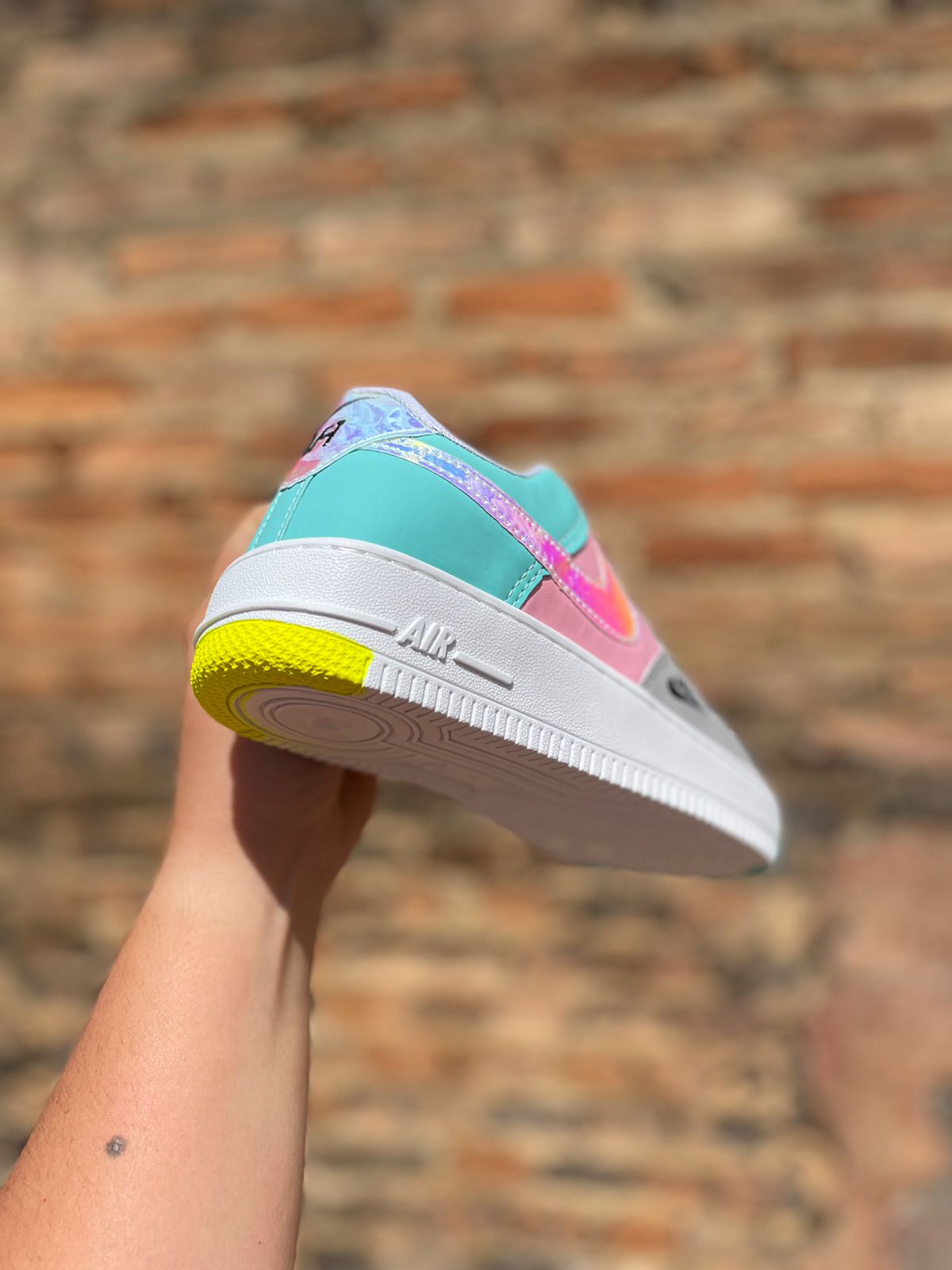 Tênis Air Force Feminino Nike Cinza/Verde