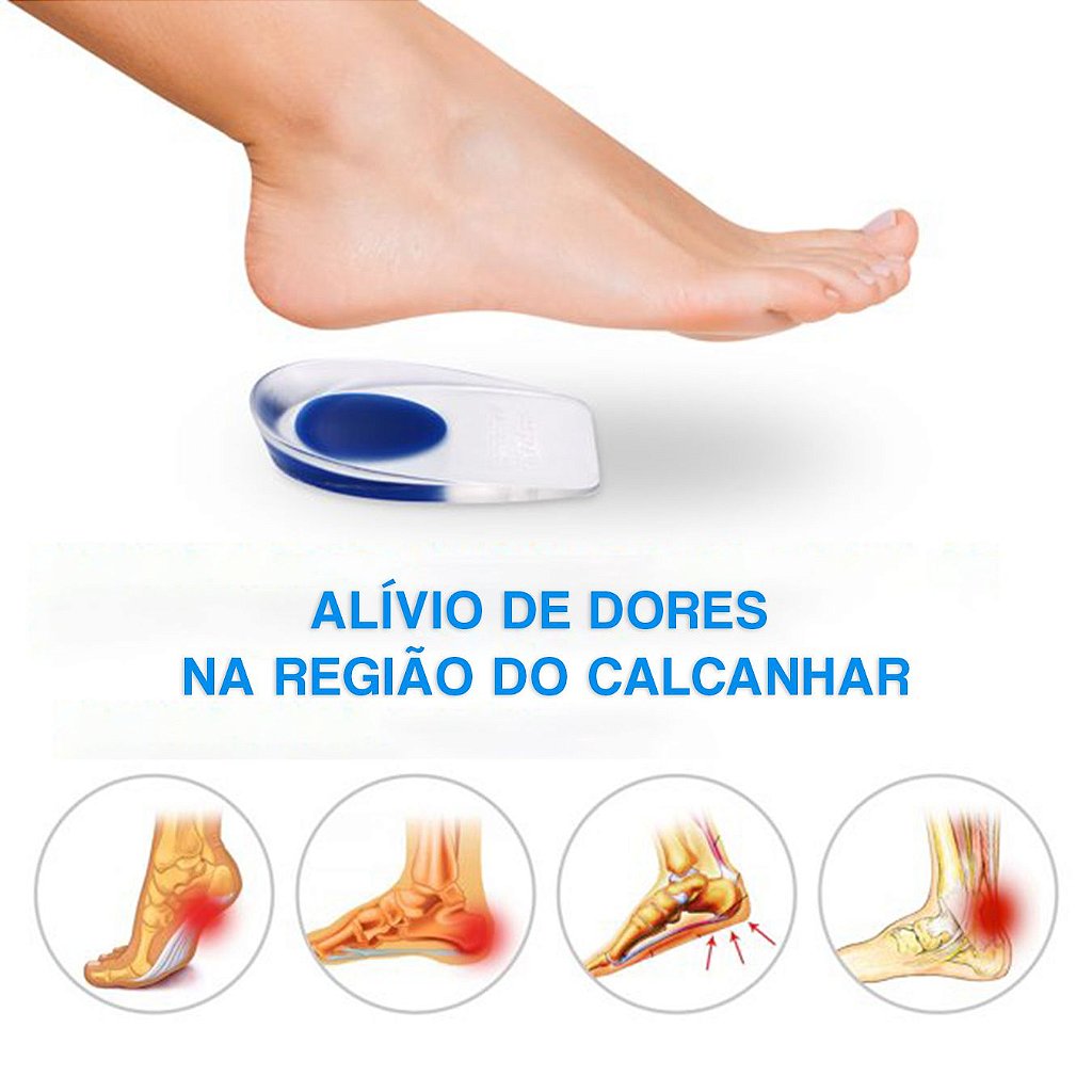 Protetor De Pé Calcanhar Em Gel Para Dores