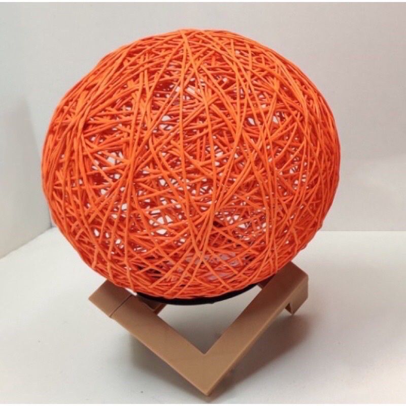 Luminária Bola De Barbante Abajur USB Luz Led Colorido Decoração Casa