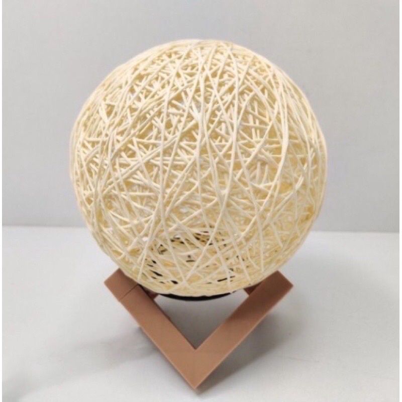 Luminária Bola De Barbante Abajur USB Luz Led Colorido Decoração Casa