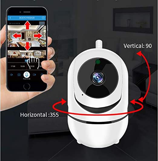 Câmera IP Varredura Automática Visão Noturna Wireless 720p