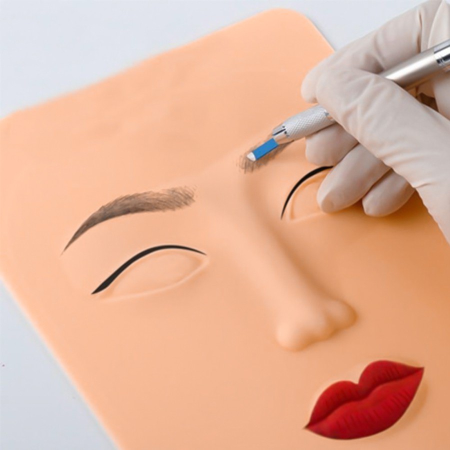 Pele Artificial 3d Em Silicone Treinamento De Micro pigmentação Lábios Rosto Olhos