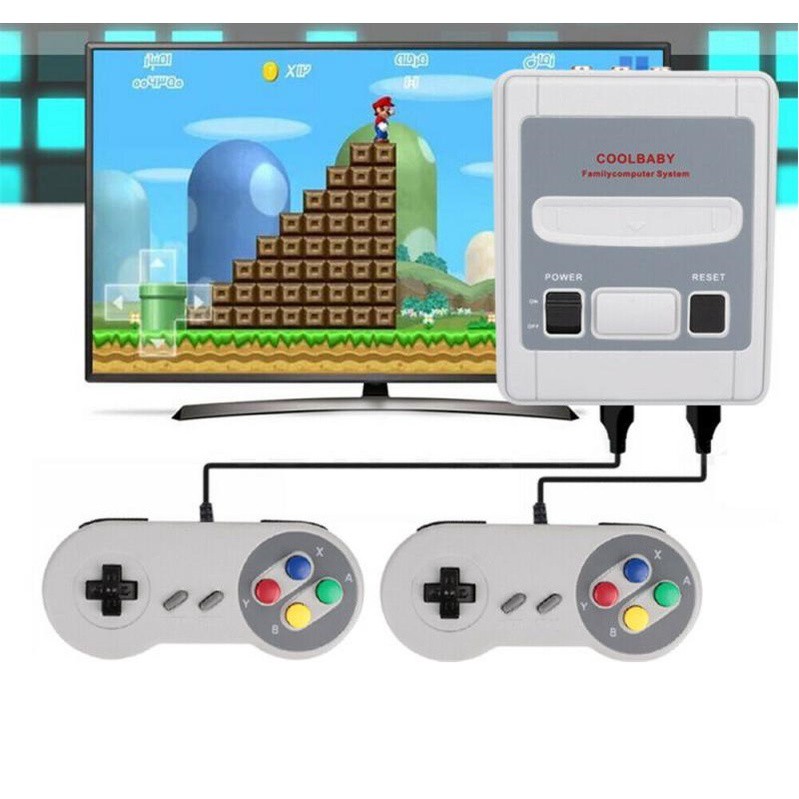 Vídeo Game Super Mini SFC Com 620 Jogos E 2 Controles Bivolt