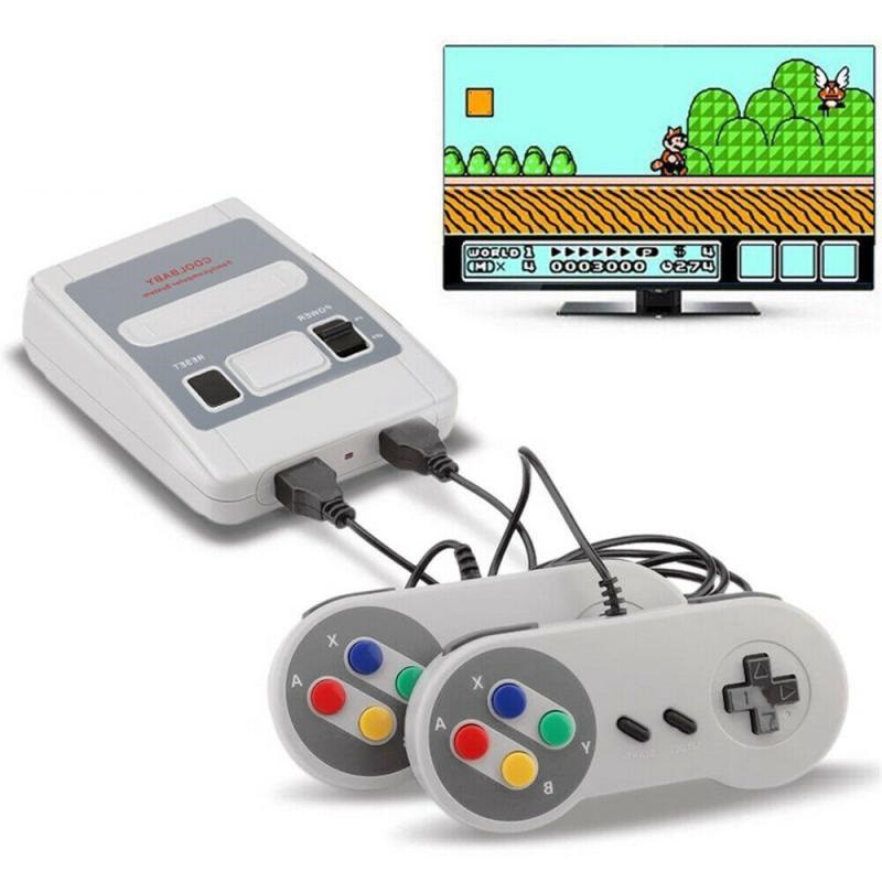 Vídeo Game Super Mini SFC Com 620 Jogos E 2 Controles Bivolt
