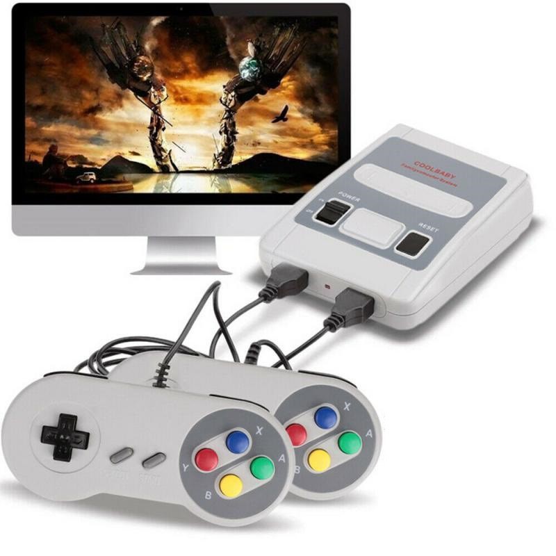 Vídeo Game Super Mini SFC Com 620 Jogos E 2 Controles Bivolt