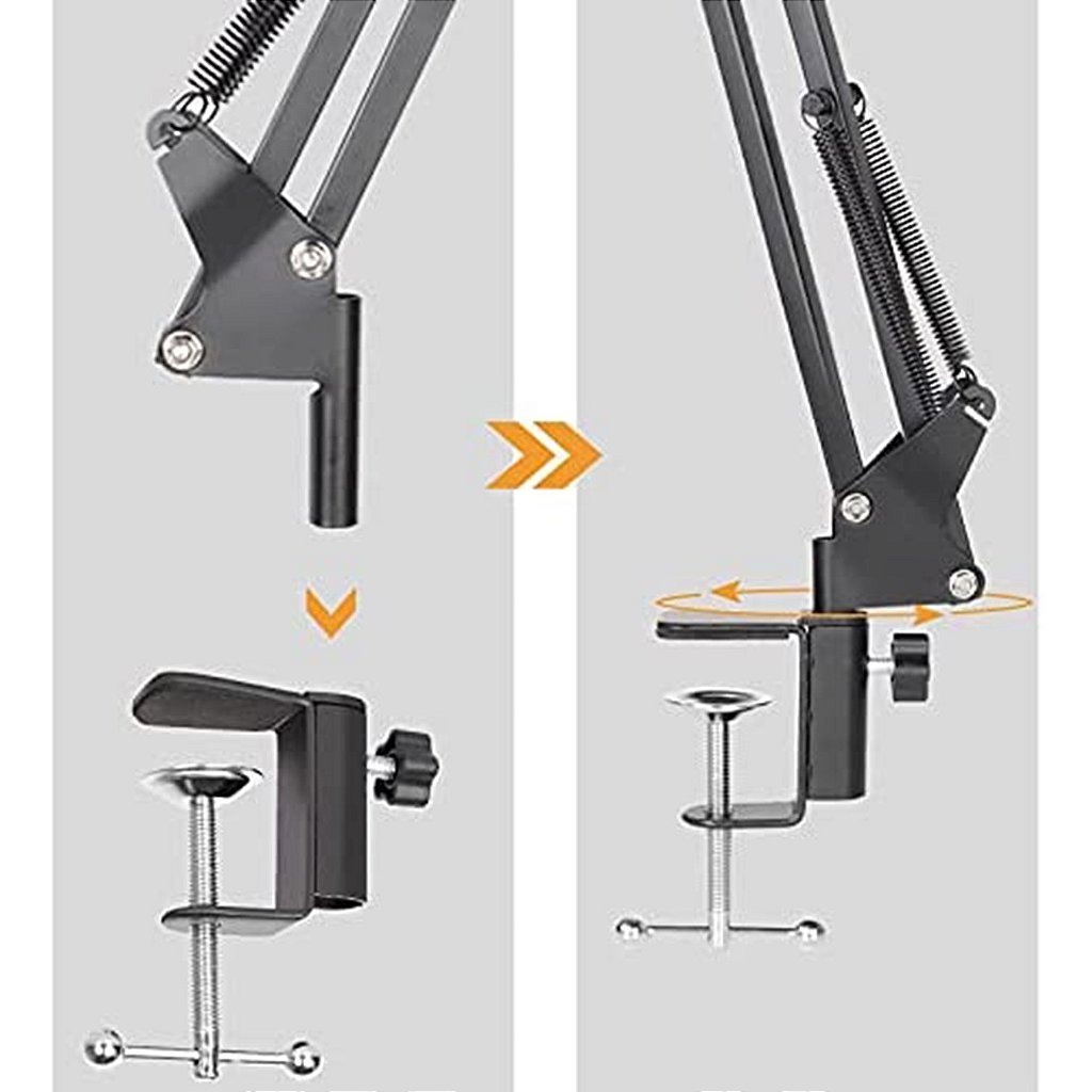 Pedestal Suporte Mesa Braço Articulado Para Microfone Studio