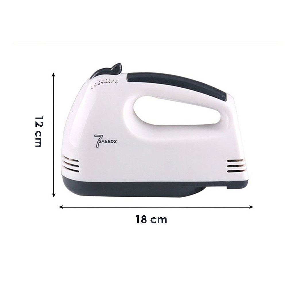 Mini Batedeira Portátil 7 Velocidades 260W Batedores Massas Clara 110v