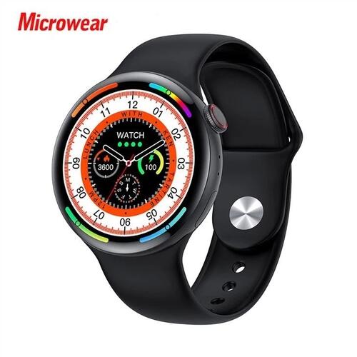 Smartwatch W8P W28 Pro Redondo Serie 8 Com NFC Comando de Voz - Preto