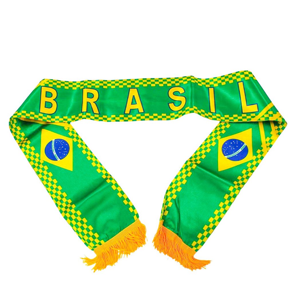 NO:0633 Cachecol Brasil Copa do Mundo