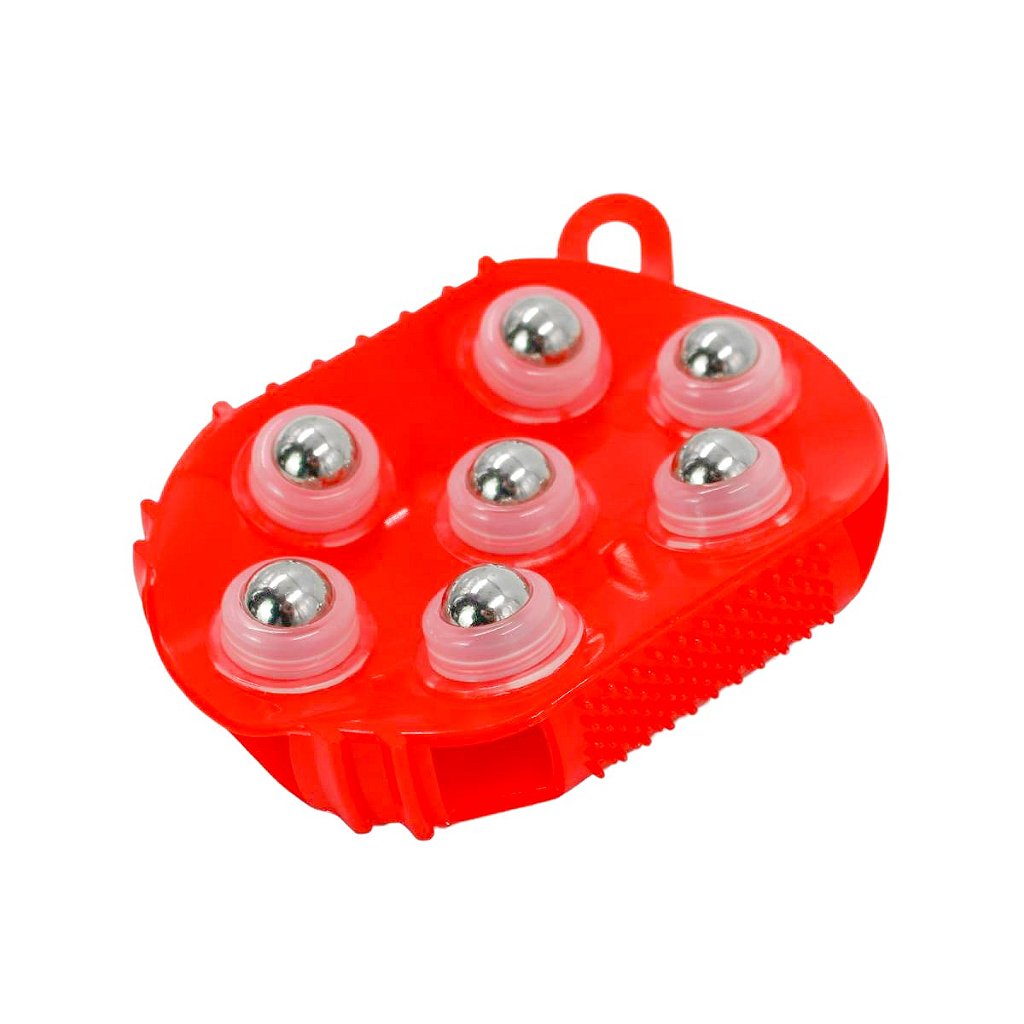 Luva Massageadora Corporal Manual Com 7 Esferas