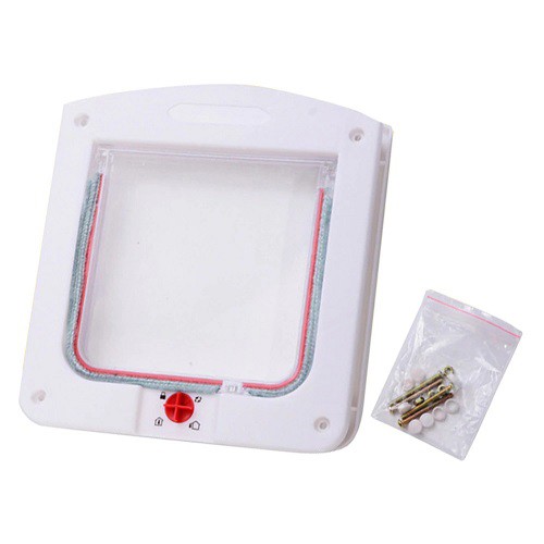 Porta Pet Door Para Cães E Gatos Ate 7kg Com Trava 4 Funções