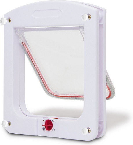 Porta Pet Door Para Cães E Gatos Ate 7kg Com Trava 4 Funções