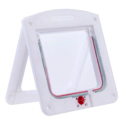 Porta Pet Door Para Cães E Gatos Ate 7kg Com Trava 4 Funções