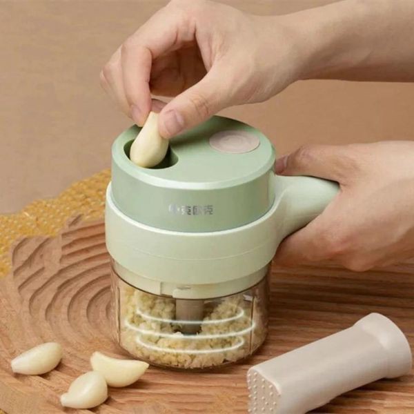 Cortador Triturador Elétrico Multifuncional Para Vegetais E Carnes Aço Inoxidável