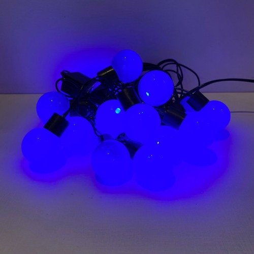 Cordão De Lâmpadas De Led Formato Bolinha Opaca