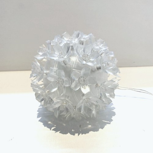Globo Com 50 Lampadas Pisca Pisca Luz De Led Flor De Tomada Tam. Pequeno