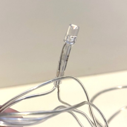Cordão Com 100 Lâmpadas De Led Formato Pequena Gota 10 Metros Fio Crystal