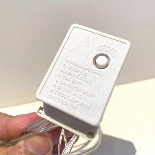 Cordão Com 100 Lâmpadas De Led Formato Pequena Gota 10 Metros Fio Crystal
