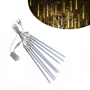 8 Tubos De Luz LED De 50cm Em Cascata De Iluminação Efeito Gelo Chuva Natal