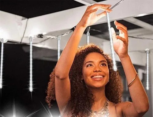 8 Tubos De Luz LED De 50cm Em Cascata De Iluminação Efeito Gelo Chuva Natal