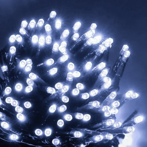 Pisca Pisca Cordão Com 100 Lâmpadas De Led Formato Gota 10 Metros Fio Preto
