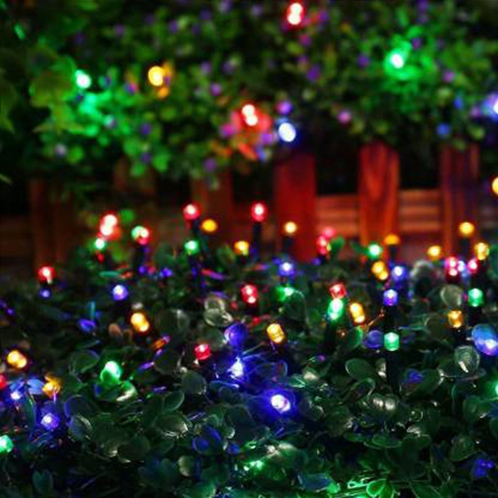 Pisca Pisca Cordão Com 100 Lâmpadas De Led Formato Gota 10 Metros Fio Preto