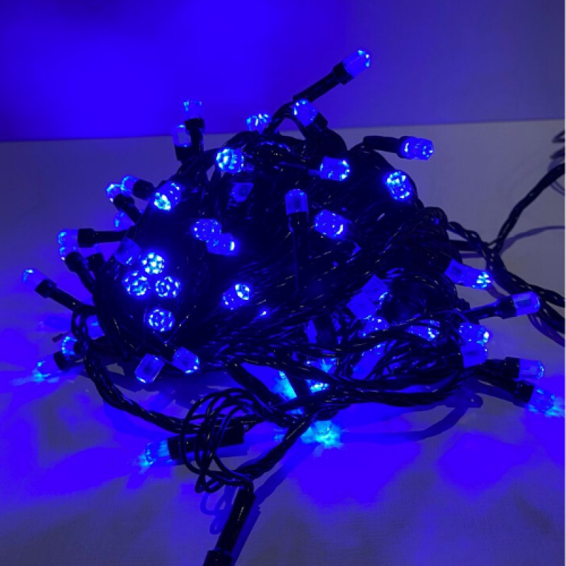 Pisca Pisca Cordão Com 100 Lâmpadas Super Led Formato Grão 10 Metros Fio Preto