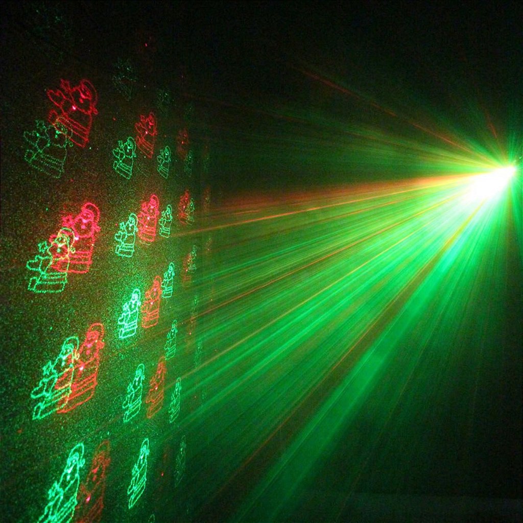 Mini Laser Led Projetor Raio Holográfico Luzes Natal Papai Noel