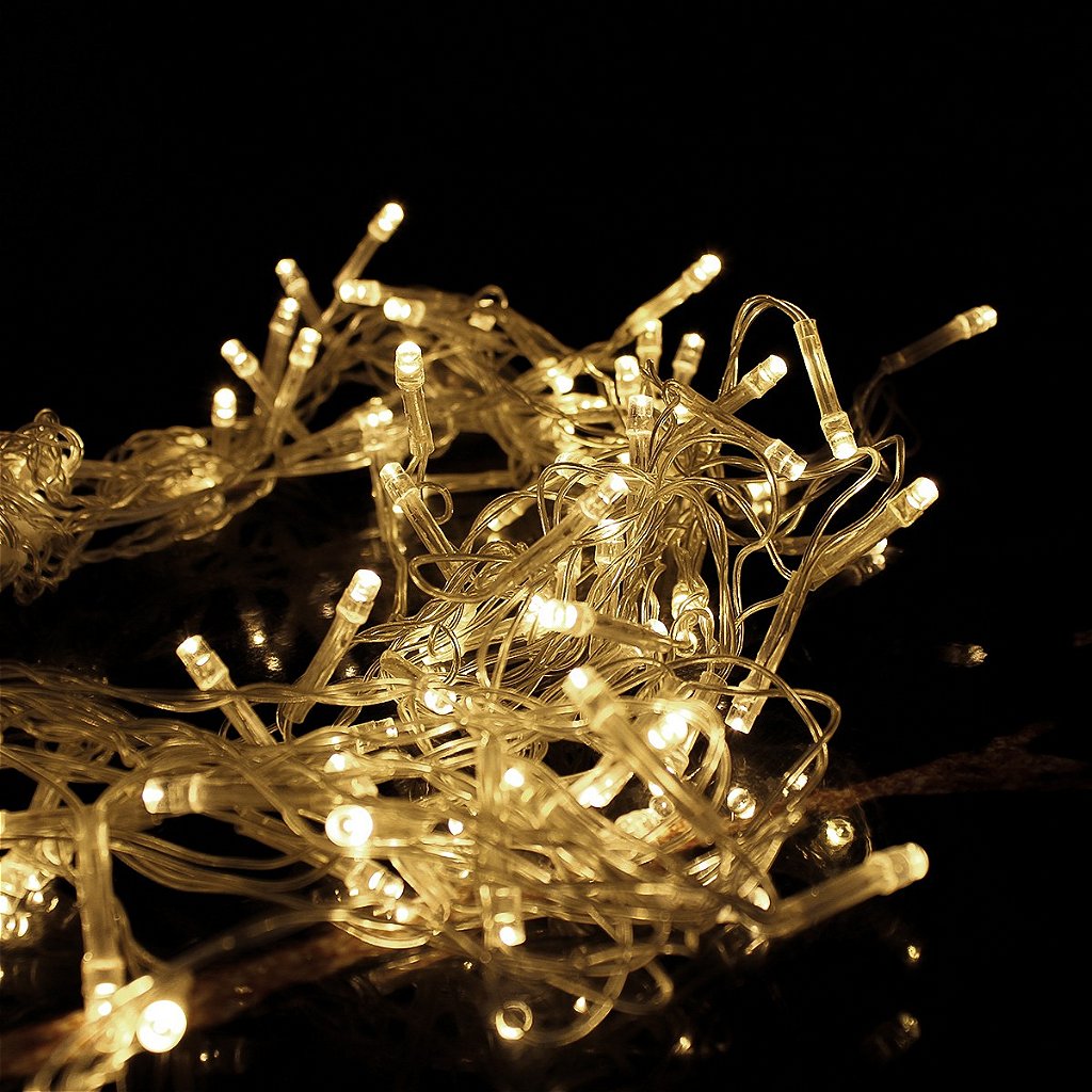 Pisca de LED Cortina 320L 3x3M 8 Modos 110v Decoração Natal