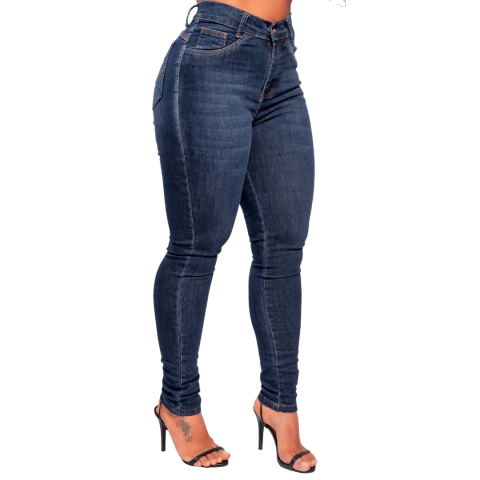 Kit 2 Calcas Jeans Escuras Versatilidade Em Par