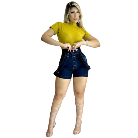 Kit 2 Salopetes Destroyed Estampas Moda Descolada Em Par