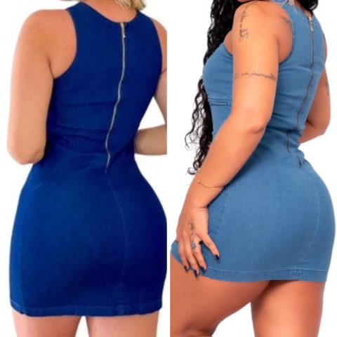 Kit 2 Vestidos Lisos Com Ziper Praticidade E Estilo