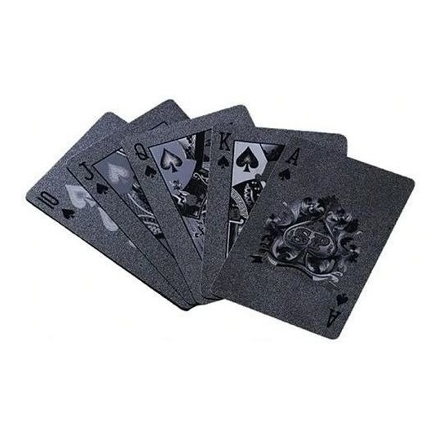Baralho Preto Dollar Poker Cartas Jogos Prova D'água
