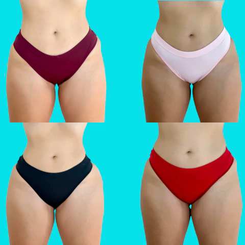 Kit 4 Calcinhas Femininas Varias Cores Escolha A Sua Paleta