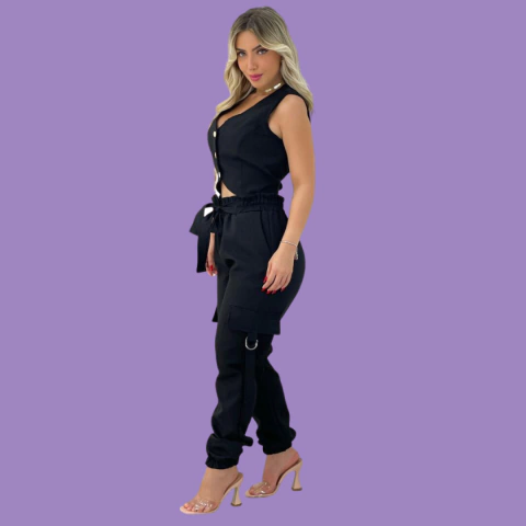 Kit 2 Conjunto De Blusa C Botao Mais Calca Looks Prontos