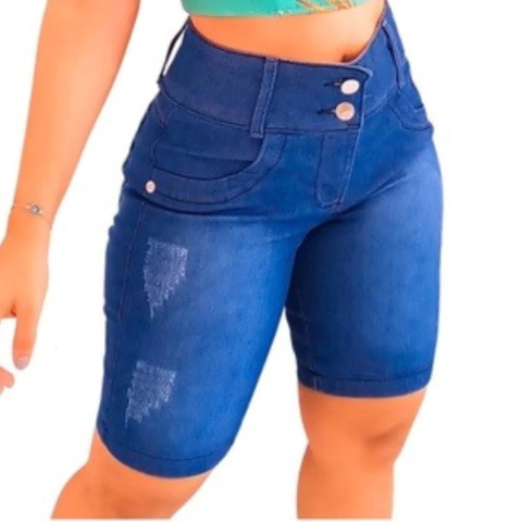 Short Jeans Feminino Cintura Alta Confianca Garantida