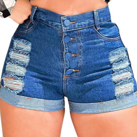 Kit 5 Shorts Cintura Alta Combinacoes Infinitas De Moda