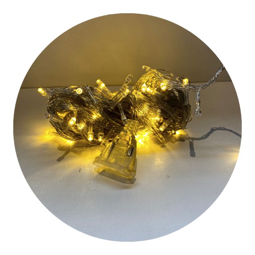100 Lâmpadas De Led Em Cordão Extensível 10 Metros Fio Crystal