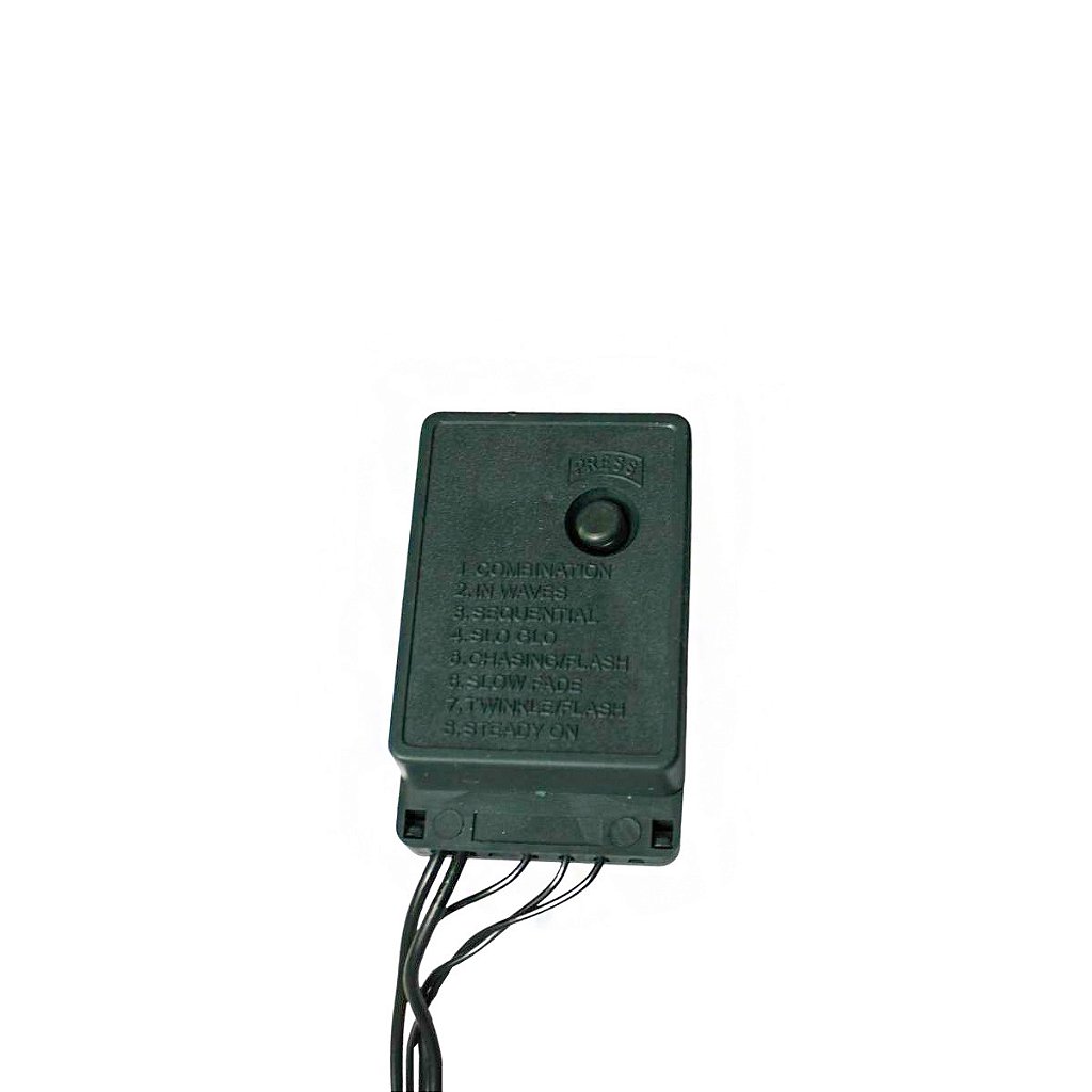 Cordão Com 50 Lâmpadas De Led Formato Pequena Gota 5 Metros Fio Verde Escuro