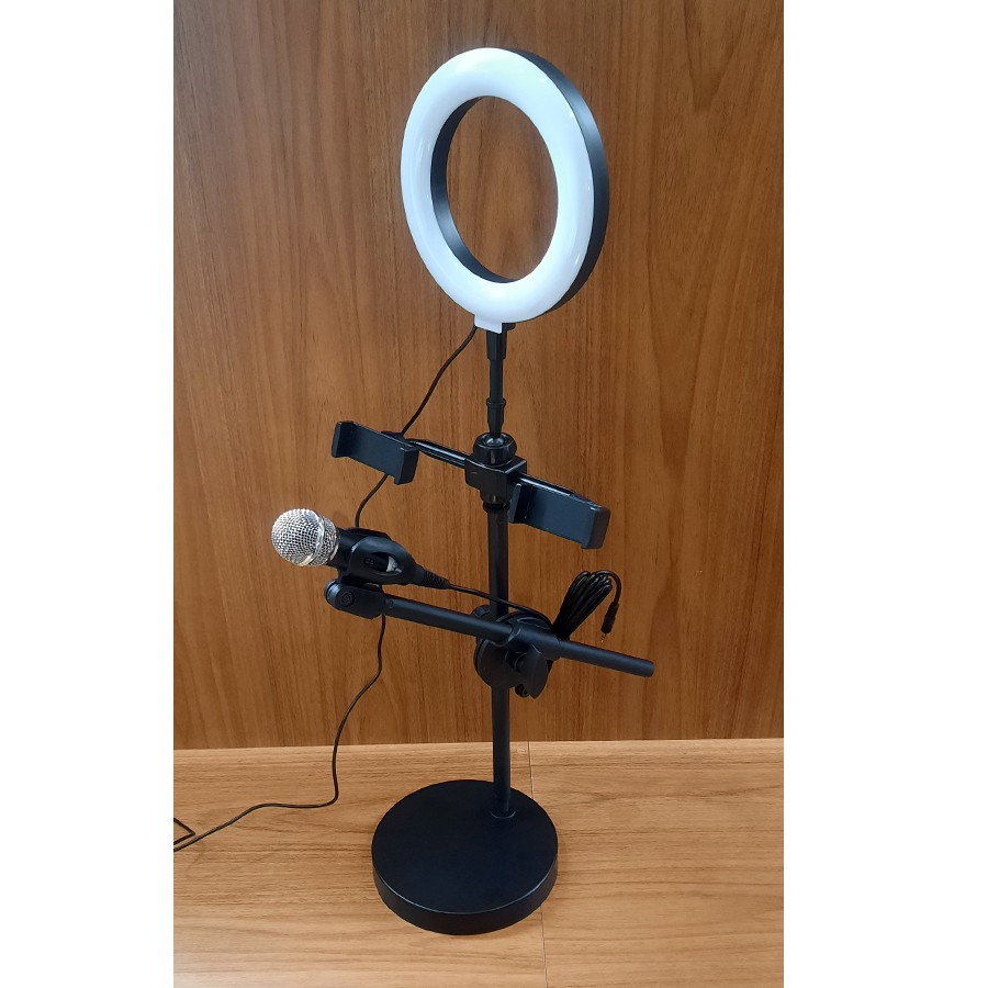 Tripe De Microfone Para Gravação Com Ring Light Usb