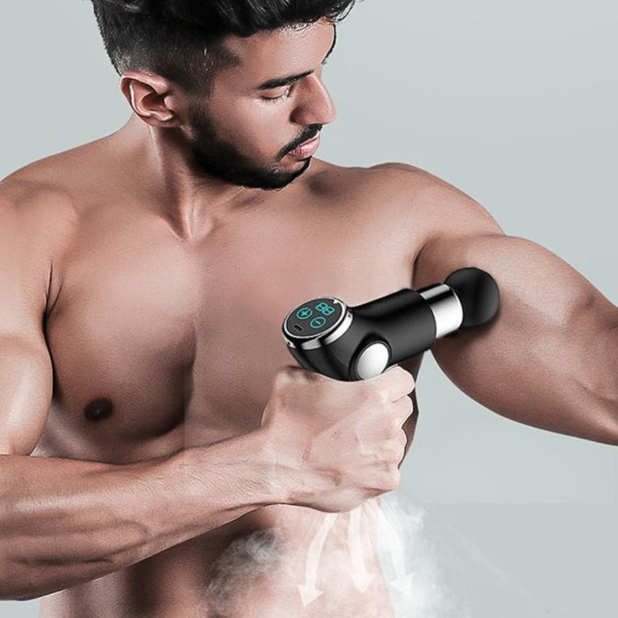 Mini Massageador Muscular Profissional Recarregável Silencioso