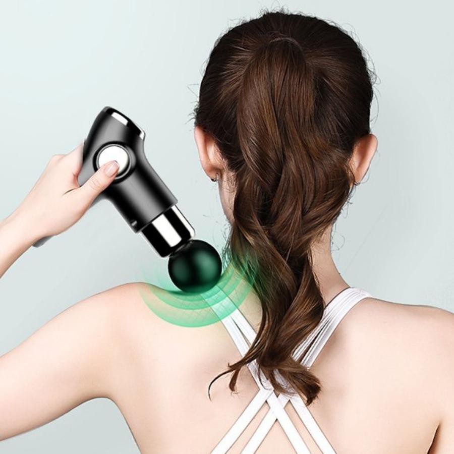 Mini Massageador Muscular Profissional Recarregável Silencioso
