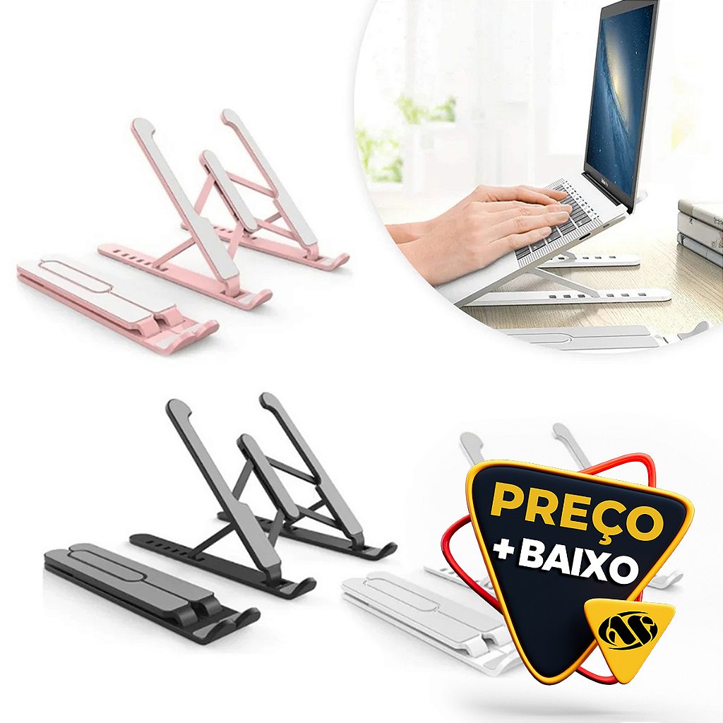 Suporte Notebook Tablet Portátil Ajustável Com 6 Níveis