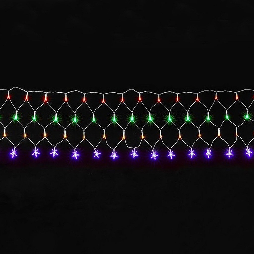 Pisca de LED Rede Com Estrela Na Ponta 120L 3,5x0,5M 8 Modos 110v