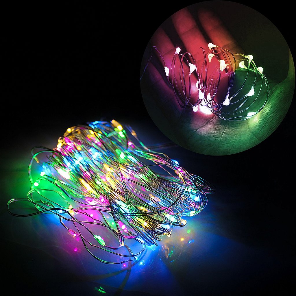 Pisca de LED Fio de Fada 100L 10 Metros USB e Pilha Decoração Fotografia Natal