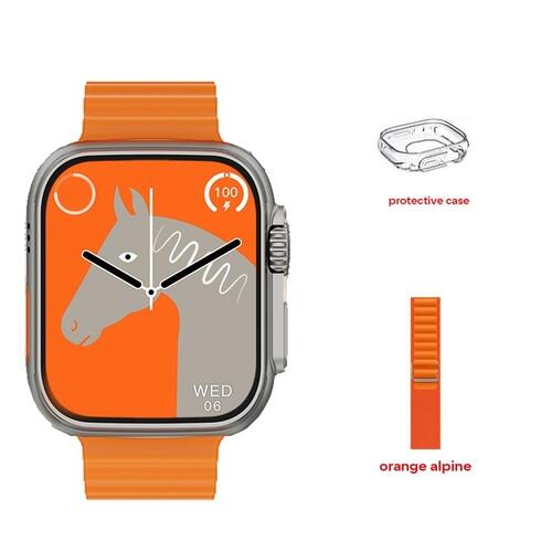 Smartwatch W69 Ultra Mini Com Pulseira Extra e Case Bússola NFC Temperatura Corporal Jogos - Prata