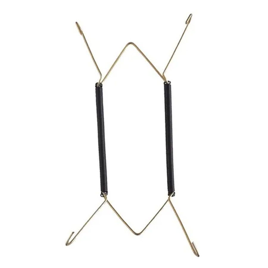 Suporte Gancho Mola Dourada Prato Decorativo Parede Pendura