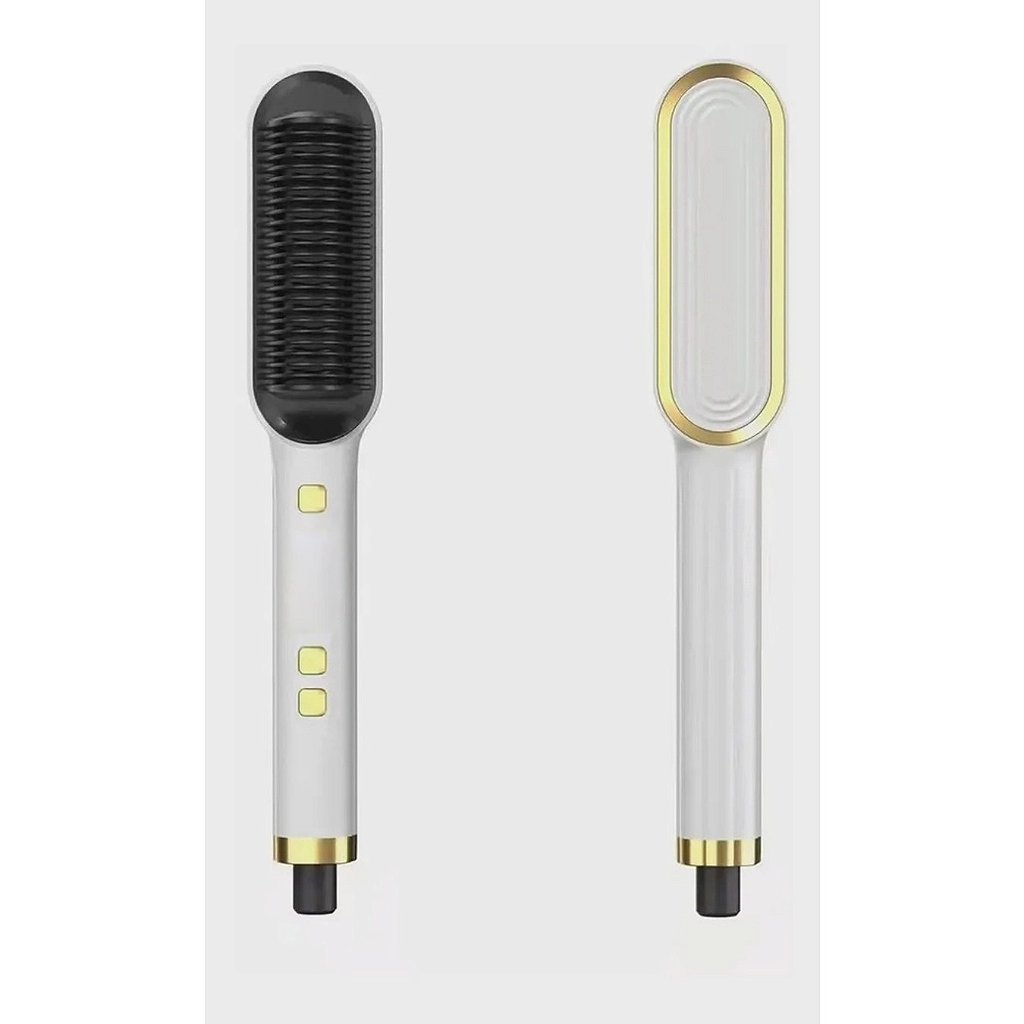 Prancha Escova Alisadora Com Pente Profissional Bivolt
