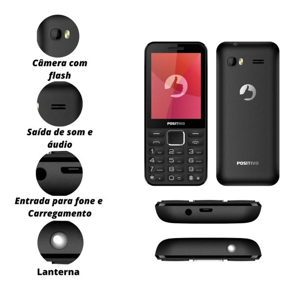 Celular Para Idoso Positivo P28 Dual Bluetooth Teclas Grande