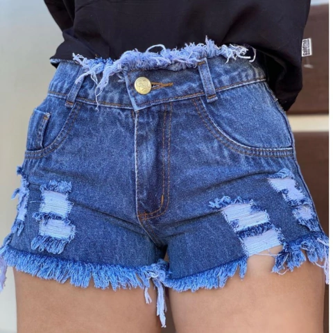 Short Jeans Descontraido Fashion E Leve